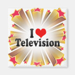 I Love Television Refrigerator Magnet