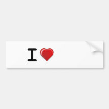 I LOVE Template Bumper Stickers