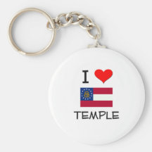 I Love TEMPLE Georgia Key Chain
