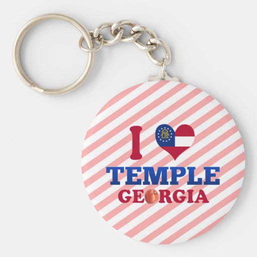 I Love Temple, Georgia Keychains