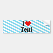 I Love Teni, India Bumper Stickers