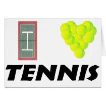 I love tennis greeting card