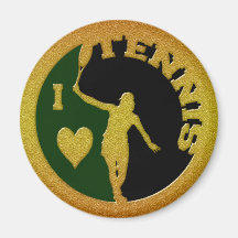 I LOVE TENNIS FRIDGE MAGNET