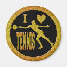 I LOVE TENNIS FRIDGE MAGNETS