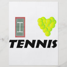 I love tennis full color flyer