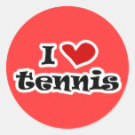 I love tennis gifts and t shirts with heart design stickers