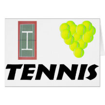 I love tennis greeting card