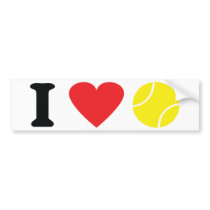 I love tennis icon bumper stickers