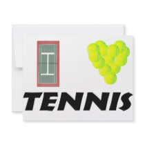 I love tennis personalized invite