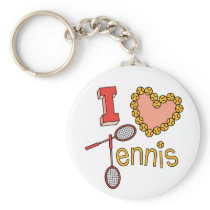 I Love Tennis keychains