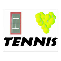 I love tennis post cards