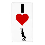 I Love Tennis Vertical (Female) Shipping Labels