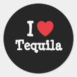 I love Tequila heart T-Shirt Sticker