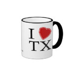 I Love Texas Coffee Mugs