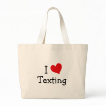 I Love Texting Tote Bags