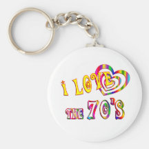 I Love the 70s Keychain
