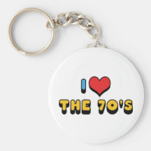 I Love The 70s Keychain