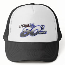 I Love the 80s Eighties MUSIC 1980s music fan Hats