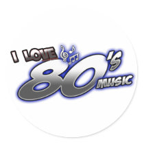I Love the 80s Eighties MUSIC 1980s music fan Sticker