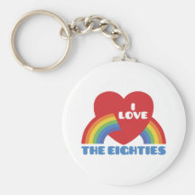 I Love The 80's Keychain