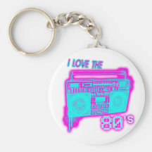 I LOVE THE 80s Keychain