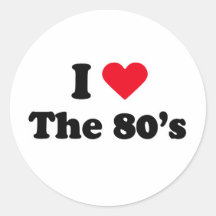 I love the 80s stickers