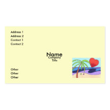 I Love the Beach Business Card Template