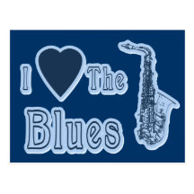 I Love The Blues Postcard