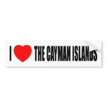 I Love The Cayman Islands Bumper Sticker