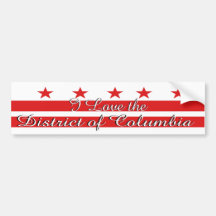 I Love the District of Columbia Bumper Sticker