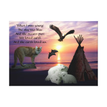 I love the earth, I love the sky Canvas Print