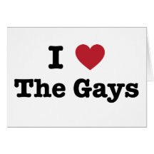 I Love The Gays Shirt Greeting Cards