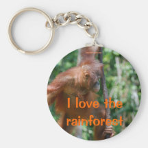 I Love the Rainforest Key Chain