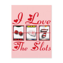 I LOVE THE SLOTS POSTCARD