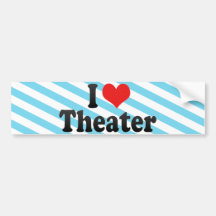 I Love Theatre Bumper Sticker