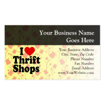 I Love Thrift Shops Business Cards
