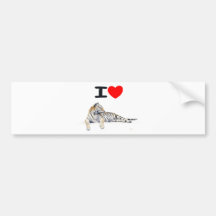 I love Tigers for light Bumper Sticker