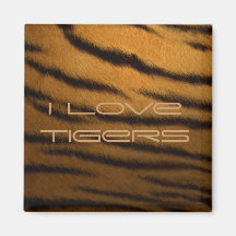 i love tigers refrigerator magnet