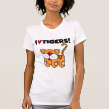 I Love Tigers Tshirts and Gifts