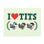 I Love Tits (birds) Postcards