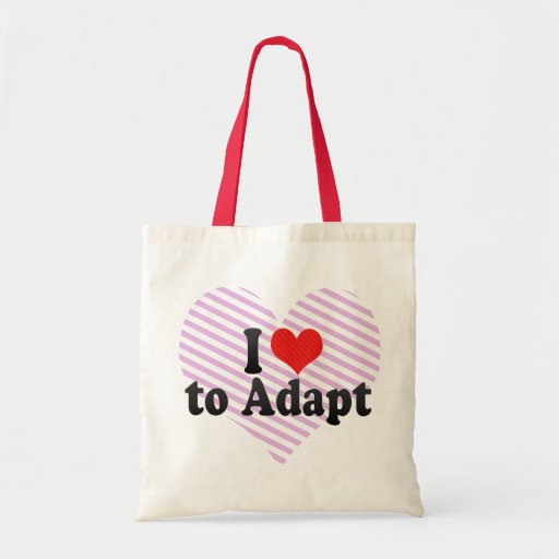 I Love to Adapt Canvas Bags