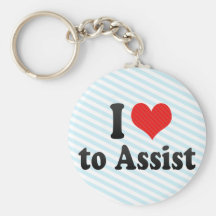 I Love to Assist Keychains