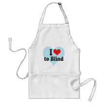 I Love to Blind Aprons