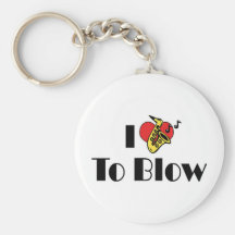 I Love To Blow Keychain