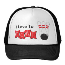 I Love To Bowl Hats