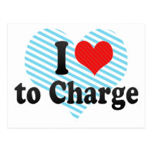I Love to Charge Postcard