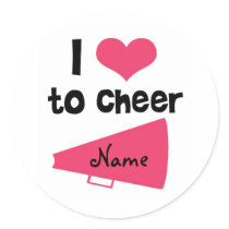 I love to Cheer - Cool Cheerleader Stuff Stickers