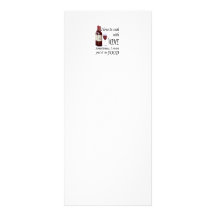 I Love To Cook With Wine - Even In Food Rack Card Template