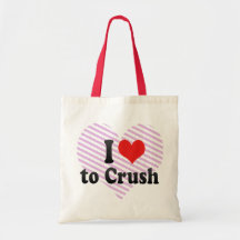 I Love to Crush Canvas Bags