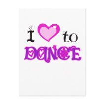 I Love to Dance Postcard